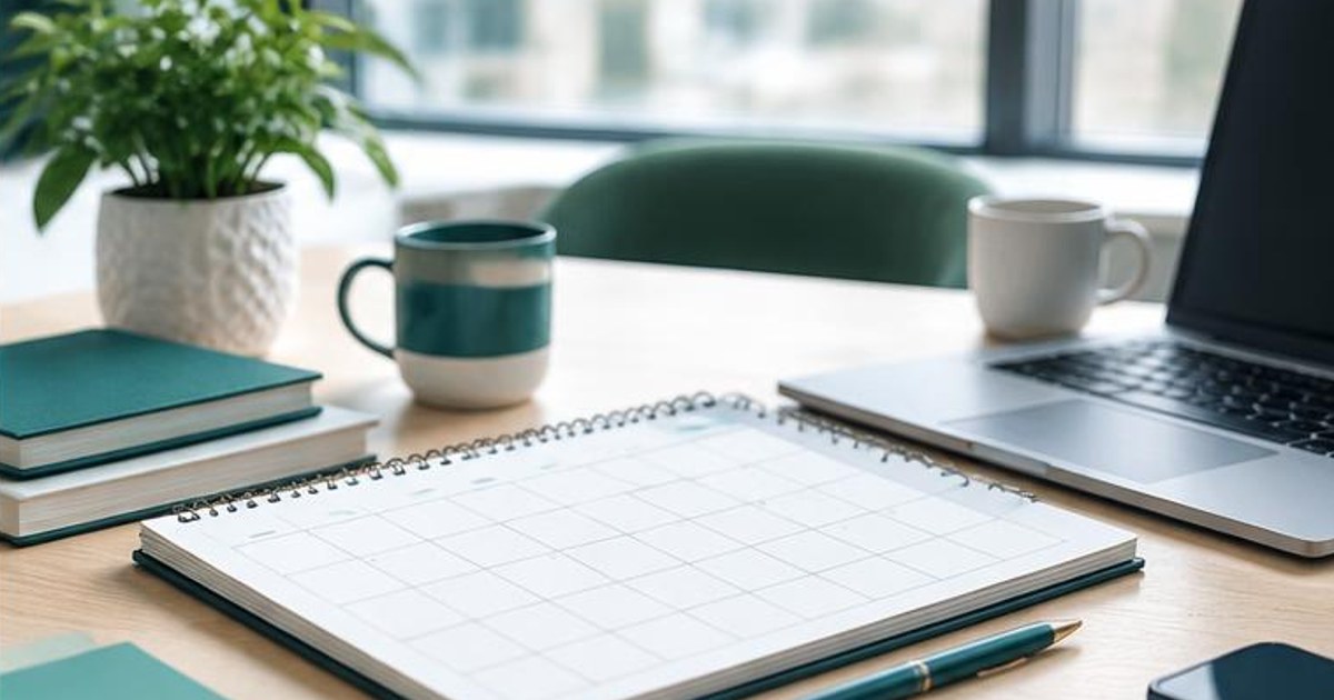 Illustration éditoriale générée : agenda de rendez-vous professionnel